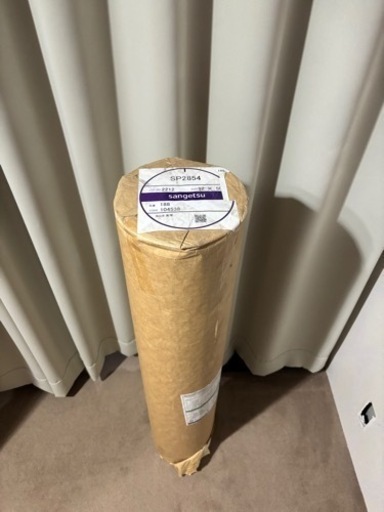 壁紙　サンゲツ　SP2854 現行品番SP9755 未使用品50m巻　織物柄　白色　※同品番同ロットもう50mあり