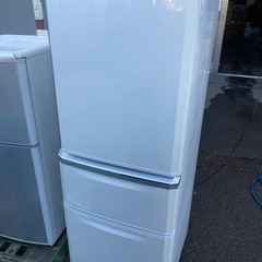 三菱　335L 冷蔵庫　自動製氷器も正常　屋外洗剤清掃済み