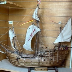 木製　船　模型　サンタマリア号