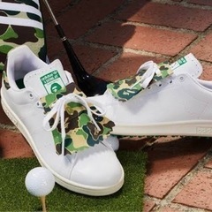 早い者勝ち 新品未使用 未開封 エイプ アディダス スタンスミス スニーカー27