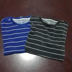 [サイズ140青＆150黒]ユニクロTシャツ2枚セットで 