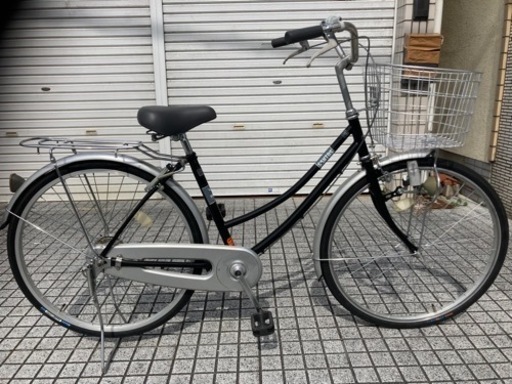【26インチ自転車】美品❗️アサヒサイクル製　変速なし　グリップ、サドル新品❗️強化リヤキャリア使用　若林自転車　膳所店　SALE中❗️