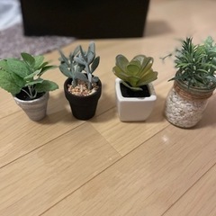 ミニフェイクグリーンセット　造花　人工　観葉植物　植木鉢　鉢植え...