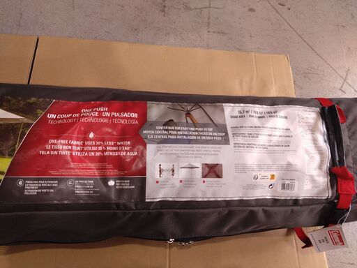 【展示費j・傷無し】Coleman テント 大型 4m×4m 簡単設置 UPF50＋ タープ キャノピー  キャンプ バーベキュー アウトドア 運動会