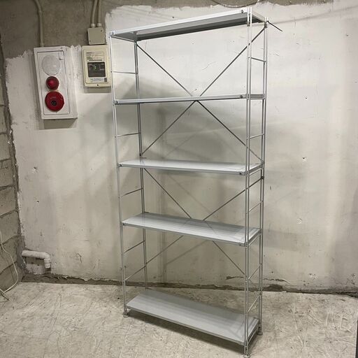 ◆送料無料・設置無料有り◆無印良品 スチールユニットシェルフ グレー 薄型