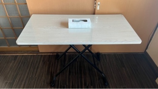 机 110×55白いテーブル マット付き 家具 オフィス用家具