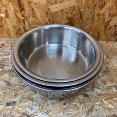 (6205) ステンレス 丸型 円形 たらい 桶 洗い桶 3個セ...