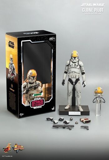 新品未開封Hottoys ホットトイズ MMS648 1/6『スター・ウォーズ　エピソード２／クローンの攻撃』　クローン・パイロット Star Wars / Episode II Attack of the Clones - Clone Pilot