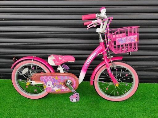 【子供自転車】ides アイデス ミニーマウス ポッピン リボン 16インチ【引取限定・現状渡し】三重県