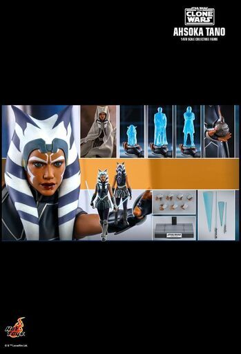 新品未開封Hottoys ホットトイズ TMS021 1/6『スター・ウォーズ：クローン・ウォーズ』 アソーカ・タノ  Star Wars: The Clone Wars - Ahsoka Tano