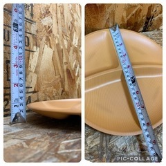 6218) 台和 業務用食器 3つ仕切り皿 プレート ナチュラル 25cm 10枚セット