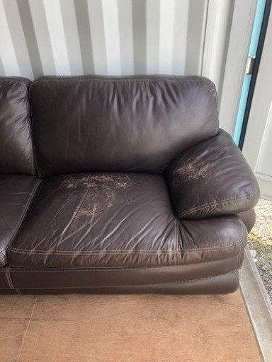 ニトリ 本革2-3人掛けソファ ニトリ Nステイツ 本革3人用