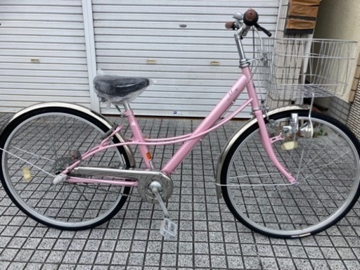 【26インチ自転車】美品❗️内装3段変速付　使用少ない❗️サドル、前カゴ新品❗️若林自転車　浜大津店　SALE中❗️
