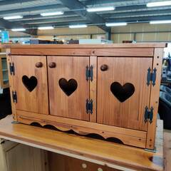 カントリー家具ハートくり抜き木製キャビネット 楽天市場】NC カントリー ハート 布扉付き キッチンラック