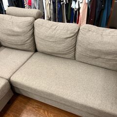 カウチソファ 3Pソファ ベージュカラー No.986○ ※現金、クレジット 