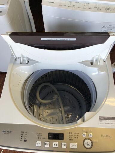 北九州市内配送無料店2020年式 シャープ SHARP 全自動洗濯機 幅56.5cm  