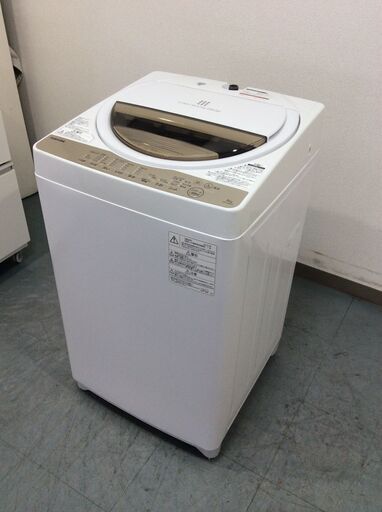 (5/3受渡済)JT8625【TOSHIBA/東芝 6.0㎏洗濯機】美品 2020年製 AW-6G8 家電 洗濯 簡易乾燥付