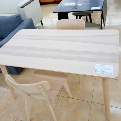 ★ジモティ割あり★ IKEA ダイニングセット ホワイトブラウン H74.5×D78×W139.5 クリーニング済み OJ4074