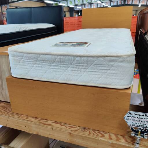 【愛品倶楽部柏店】 収納付きセミシングルベッド 「M:Sealy トリプルオフセットコイル-5731」
