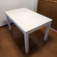【4/13処分】IKEA ダイニングテーブル 伸長式 ホワイト ...