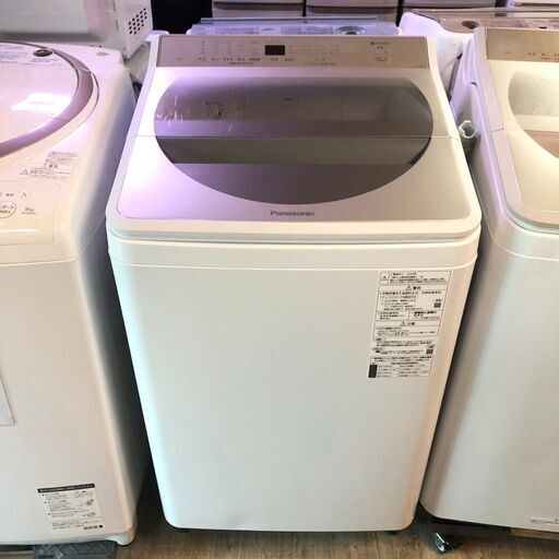 送料無料・設置無料有りPanasonic パナソニック 洗濯機 8.0kg  2020年製 NA-FA80H7 中古家電