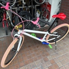 ★美品★26インチ　オシャレなBMX風　シングルギア　ホワイト　　