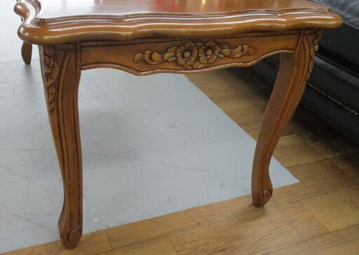 R675 アンティーク調 猫脚センターテーブル、幅100cm Used・キレイ