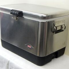 【自社配送は札幌市内限定】Coleman/コールマン スチールベルトクーラー Model：6150/6155 シルバー×ブラック 容量：51L 中古【USED】