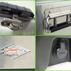 【自社配送は札幌市内限定】Coleman/コールマン スチールベルトクーラー Model：6150/6155 シルバー×ブラック 容量：51L 中古【USED】