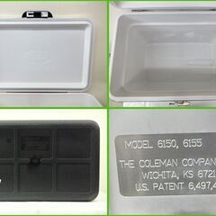 【自社配送は札幌市内限定】Coleman/コールマン スチールベルトクーラー Model：6150/6155 シルバー×ブラック 容量：51L 中古【USED】