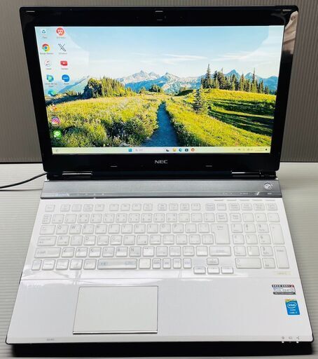 インボイス対応、代引き発送可！　　Core i7、SSD512GB(新品)、メモリ16GB、windows11、　15.6インチ、NEC製ノートパソコン 、フルHD、Bluetooth、ACアダプター付属、エヌイーシー