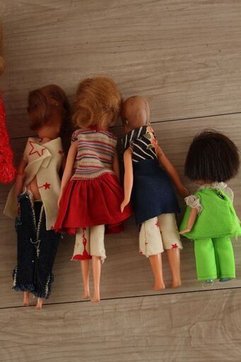 昭和レトロ 人形 着せ替え ソフビ 亀マーク 他まとめて タミーちゃん