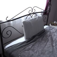 ◆marukita購入 アイアンフレーム ダブルベッド アンティーク シャビー マットレス付き◆