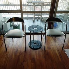 家具 パイプ製椅子セット