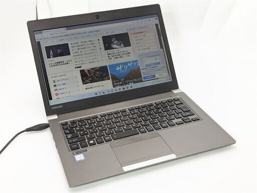 安さで勝負 13.3型 中古ノートパソコン 東芝 R63/J 第7世代Core i5 8GB 高速SSD 無線 Wi-Fi Bluetooth カメラ Windows11 Office 保証付