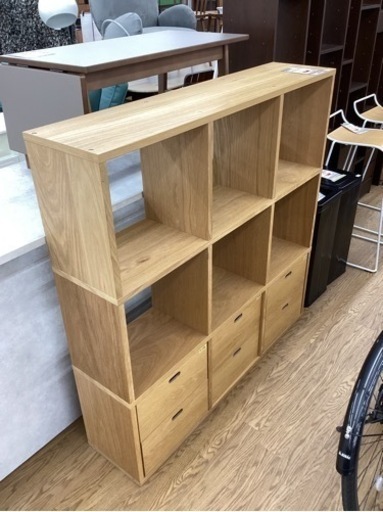 KD-24【新入荷　リサイクル品】無印良品　スタッキングシェルフ3×3 ナチュラル