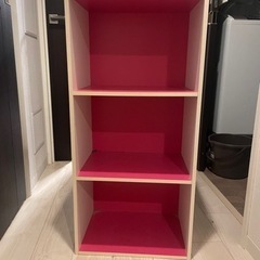 カラーボックス無料ピンク色家具収納