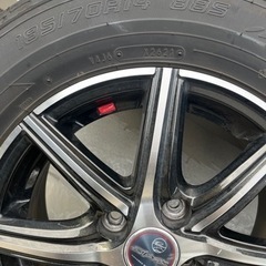 【4/13.14値引きします】185/70R14 DUNLOP アルミホイール付きノーマルタイヤ4本セット