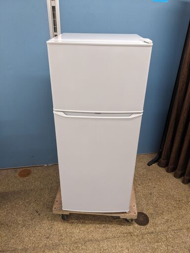 Haier 2ドア冷凍冷蔵庫 130L 2019年製 JR-N130A スリム 耐熱性能天板 すっきりポケット
