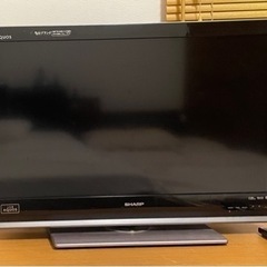 SHARP 液晶テレビ32型　ブルーレイ再生 録画機能付き 