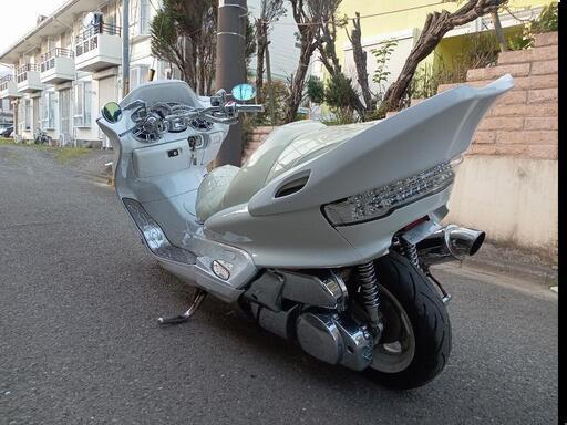 (売約済)ヤマハ　マジェスティ250C　白　ローダウンカスタム　19500キロ 売約済)ヤマハ マジェスティ250C 白 ローダウンカスタム 19500キロ