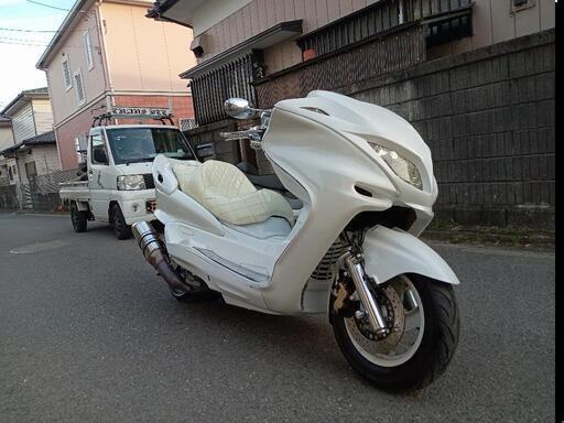 売約済)ヤマハ マジェスティ250C 白 ローダウンカスタム 19500キロ