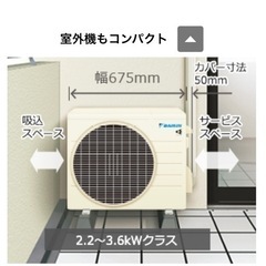 2022モデル6畳用エアコン+室外機+リモコン 3ヶ月使用 取り外し済み