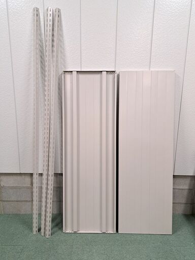2台あり 8段 スチールラック ホワイト 幅180cm×奥行60cm×高さ240cm
