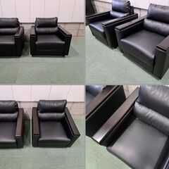 NITORI ニトリ 応接（3人用ソファ・1人用ソファ2点・センターテーブル）セット LEGNO レグノ 本革 オフィス 事務 幅185cm×奥行80cm×高さ74cm 