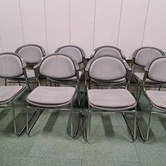 事務椅子 8脚セット 会議椅子 スタッキングチェア 幅53cm×...