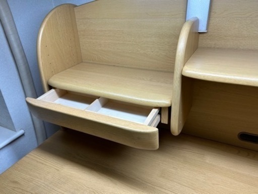 美品】学習机 美品】学習机 棚取り外し可能 リモートワークにも