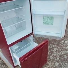 アクア 2ドア冷蔵庫 AQR-16H ワインレッド色 157L 『美品中古』2019年