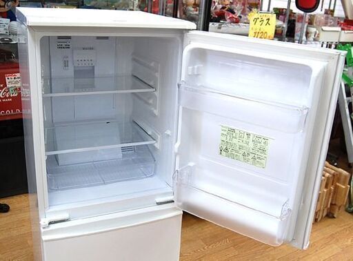 シャープ 2ドア冷蔵庫 137L 2015年製 SJ-D14A-W ホワイト 100Lクラス