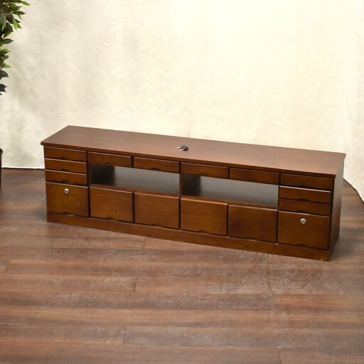 ≪zyt1437ジ≫ ファミリーライフ 桐製引き出しいっぱいテレビボード(鍵付き) 150cm幅 TVボード/TV台/ローボード 60309-10